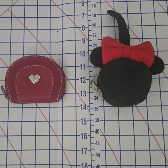 DISNEY Baby Black and Red Bow Pacifier Pouch/ Coin Pouch - Picture 2 of 6